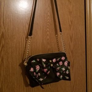 Betsey Johnson Floral Bow Crossbody Bag